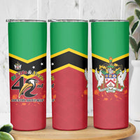 St Kitts and Nevis 42nd Independence Day Skinny Tumbler Country Above Self - Wonder Print Shop
