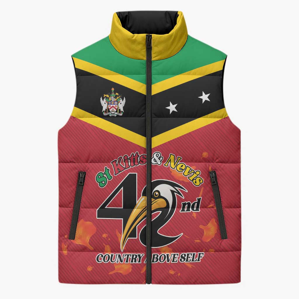St Kitts and Nevis 42nd Independence Day Sleeveless Puffer Jacket Country Above Self LT01