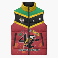 St Kitts and Nevis 42nd Independence Day Sleeveless Puffer Jacket Country Above Self LT01