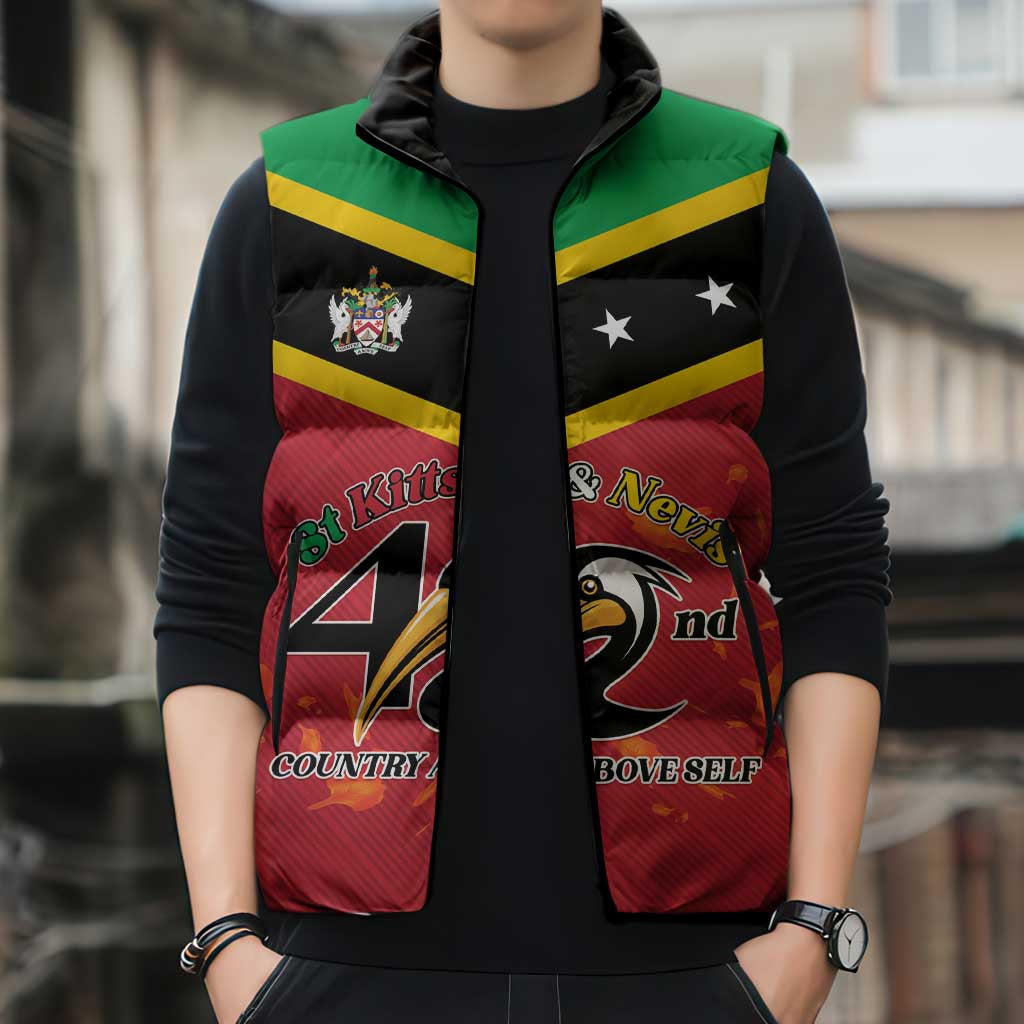 St Kitts and Nevis 42nd Independence Day Sleeveless Puffer Jacket Country Above Self LT01