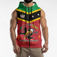 St Kitts and Nevis 42nd Independence Day Sleeveless Zip Hoodie Country Above Self LT01