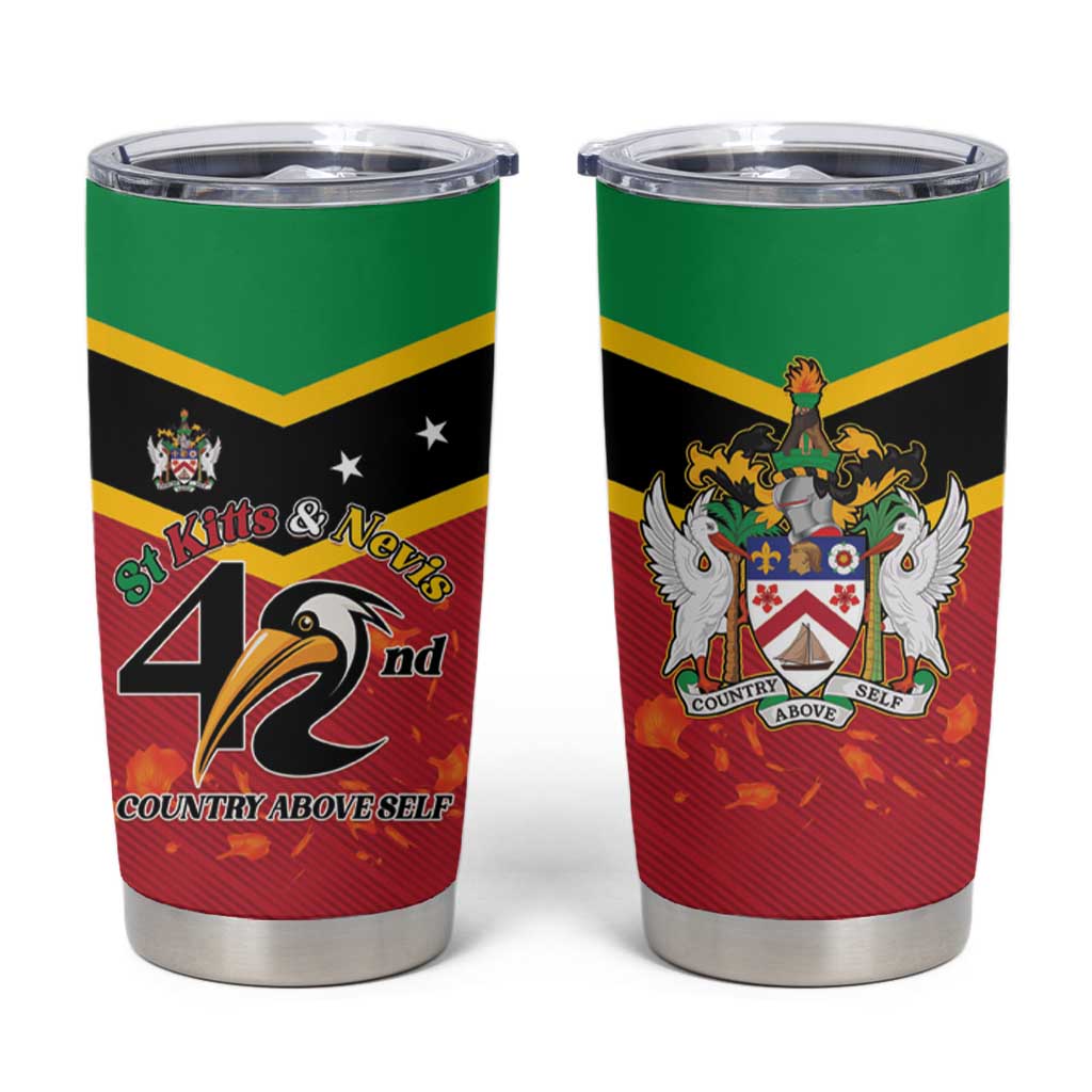 St Kitts and Nevis 42nd Independence Day Tumbler Cup Country Above Self - Wonder Print Shop