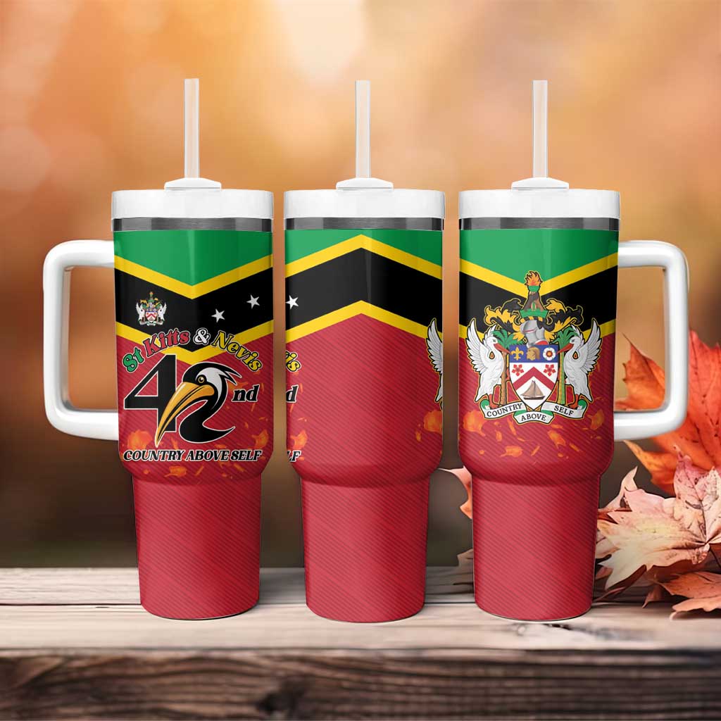 St Kitts and Nevis 42nd Independence Day Tumbler With Handle Country Above Self - Wonder Print Shop