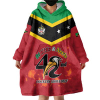 St Kitts and Nevis 42nd Independence Day Wearable Blanket Hoodie Country Above Self LT01