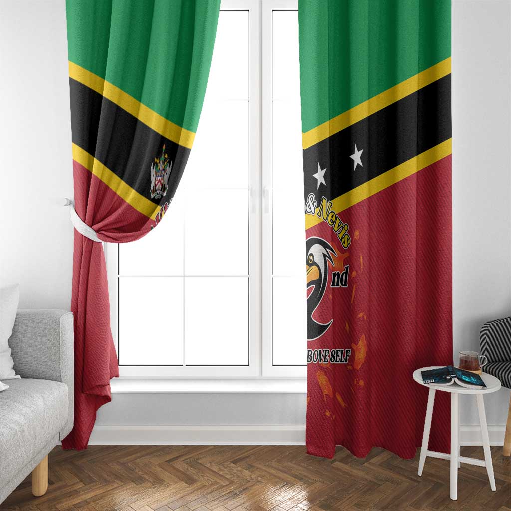 St Kitts and Nevis 42nd Independence Day Window Curtain Country Above Self - Wonder Print Shop