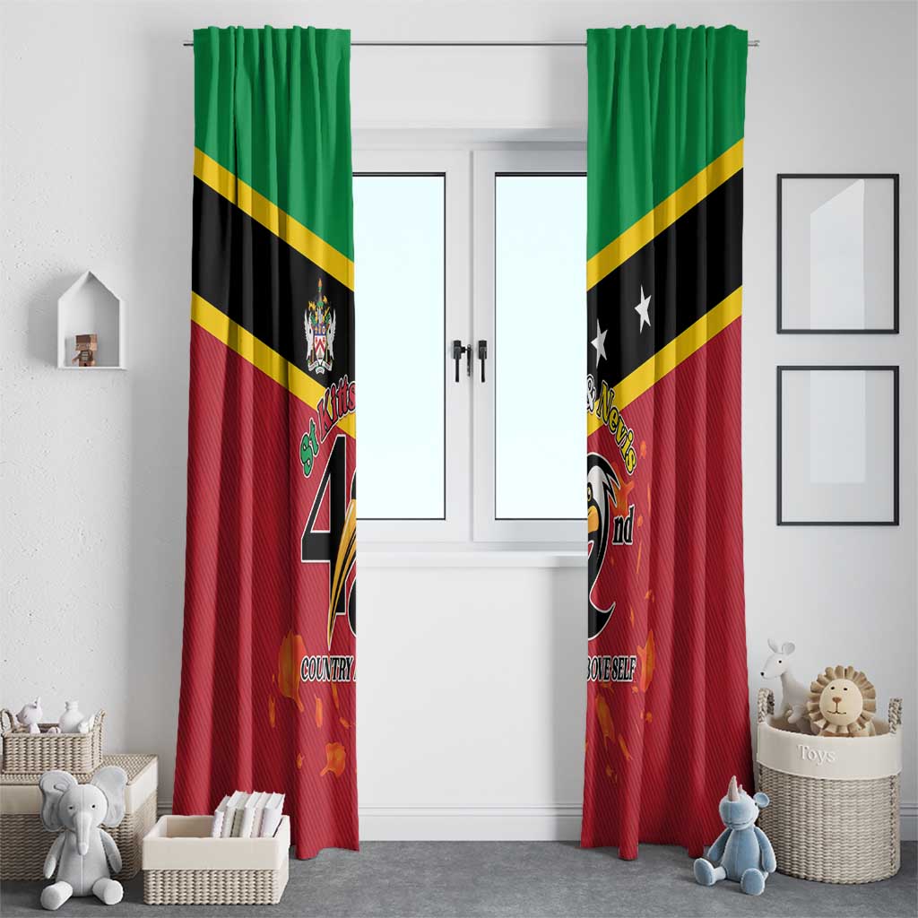 St Kitts and Nevis 42nd Independence Day Window Curtain Country Above Self - Wonder Print Shop