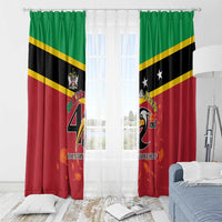 St Kitts and Nevis 42nd Independence Day Window Curtain Country Above Self - Wonder Print Shop