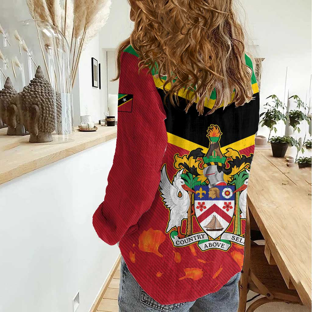 St Kitts and Nevis 42nd Independence Day Women Casual Shirt Country Above Self LT01
