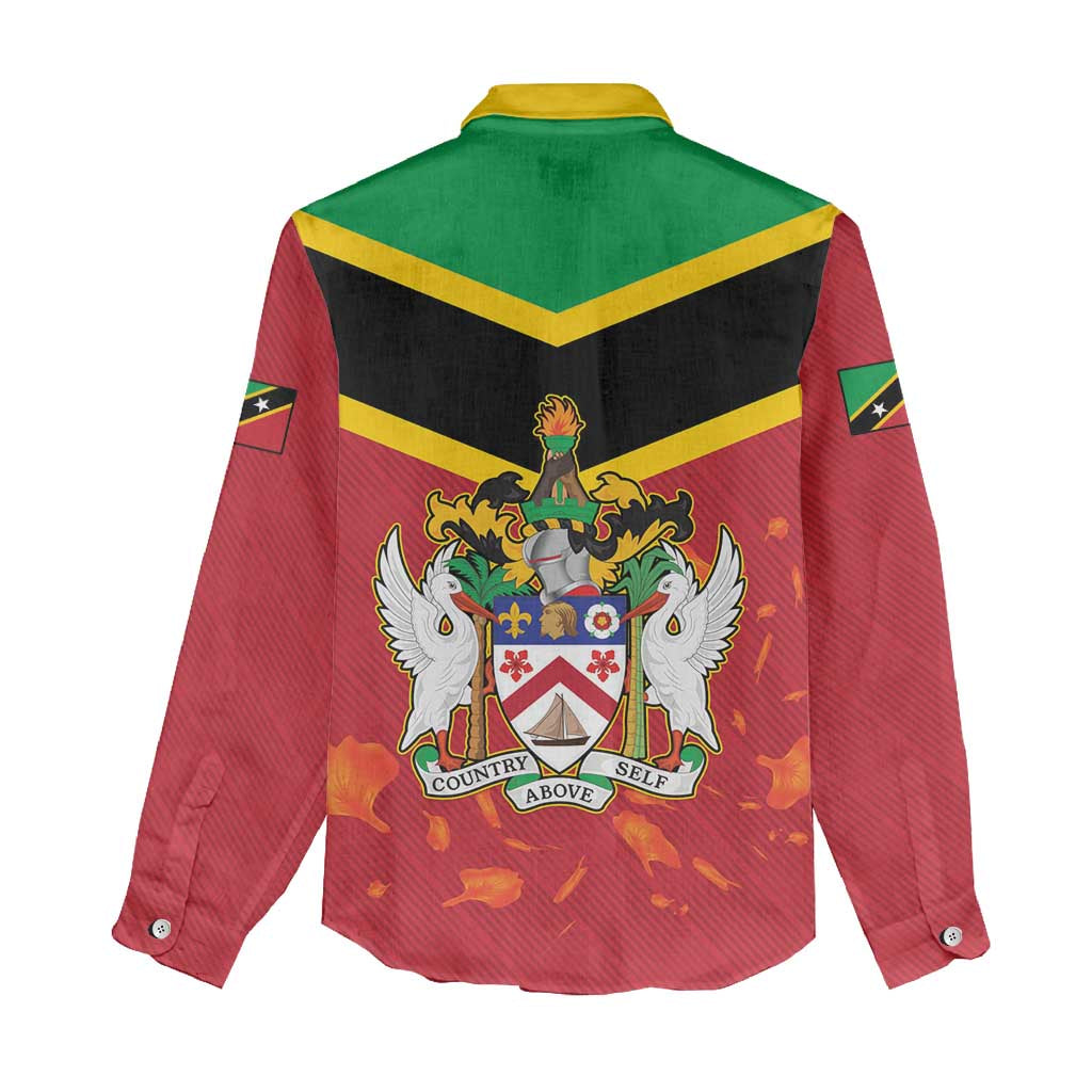 St Kitts and Nevis 42nd Independence Day Women Casual Shirt Country Above Self LT01