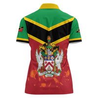 St Kitts and Nevis 42nd Independence Day Women Polo Shirt Country Above Self LT01