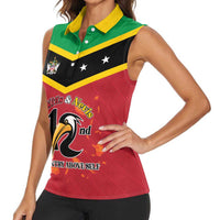 St Kitts and Nevis 42nd Independence Day Women Sleeveless Polo Shirt Country Above Self LT01