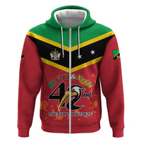 St Kitts and Nevis 42nd Independence Day Zip Hoodie Country Above Self LT01