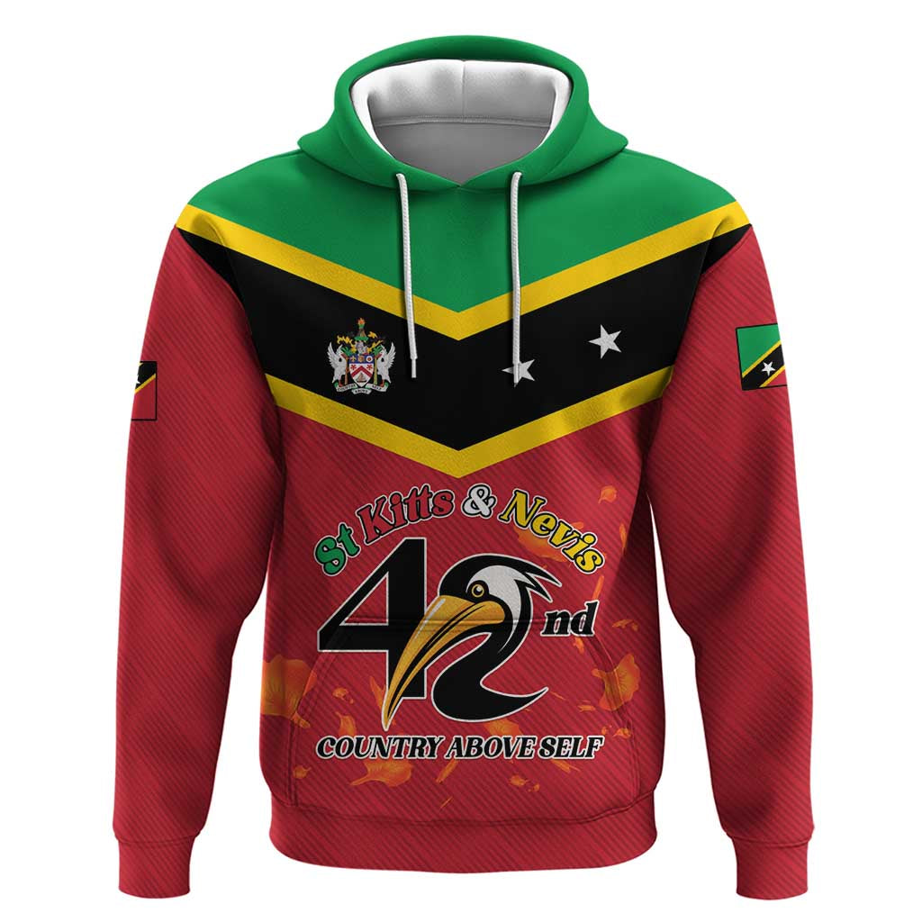 St Kitts and Nevis 42nd Independence Day Zip Hoodie Country Above Self LT01