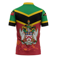 St Kitts and Nevis 42nd Independence Day Zipper Polo Shirt Country Above Self LT01