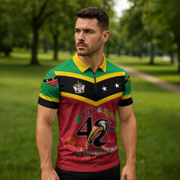 St Kitts and Nevis 42nd Independence Day Zipper Polo Shirt Country Above Self LT01