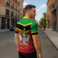 St Kitts and Nevis 42nd Independence Day Zipper Polo Shirt Country Above Self LT01