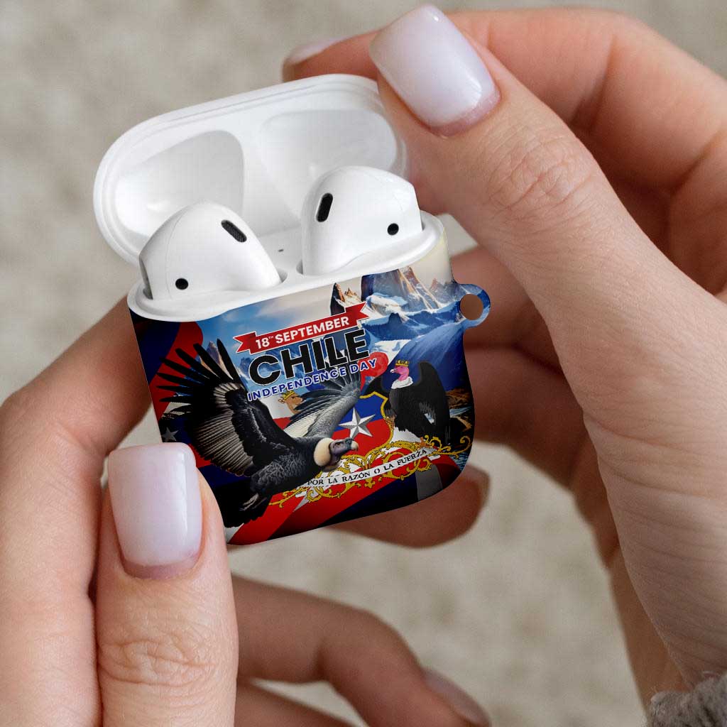 Chile Independence Day 18th September AirPods Case Andean Condor Flying - Wonder Print Shop