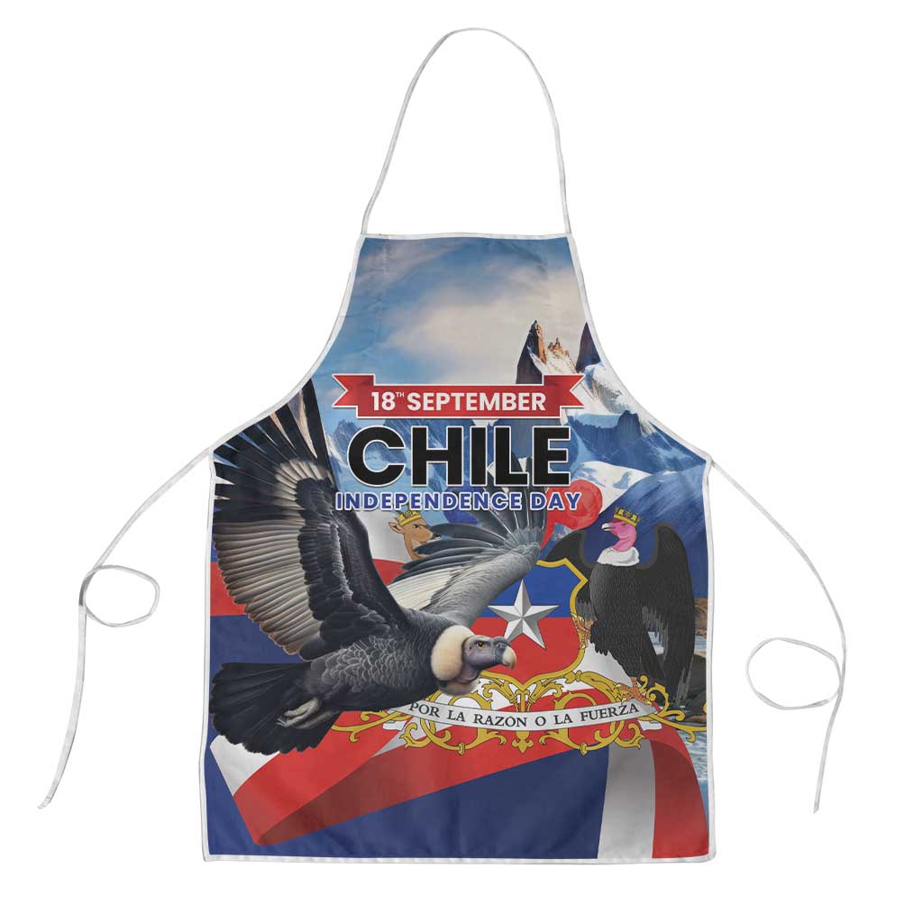 Chile Independence Day 18th September Apron Andean Condor Flying - Wonder Print Shop