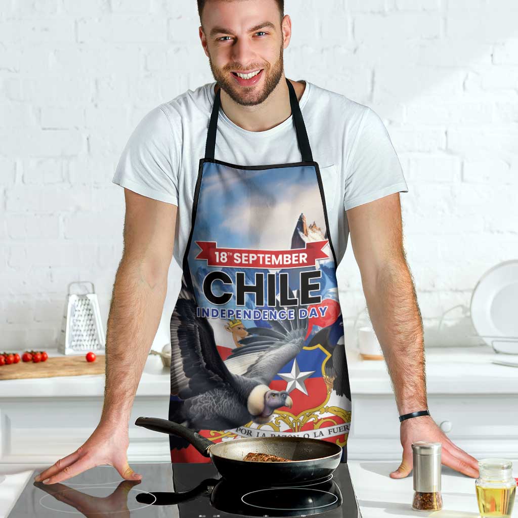 Chile Independence Day 18th September Apron Andean Condor Flying - Wonder Print Shop