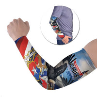 Personalized Chile Independence Day 18th September Arm Sleeves Andean Condor Flying - Wonder Print Shop