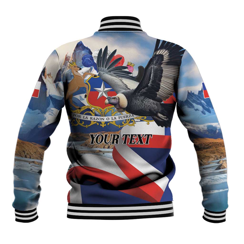 Personalized Chile Independence Day 18th September Baseball Jacket Andean Condor Flying - Wonder Print Shop