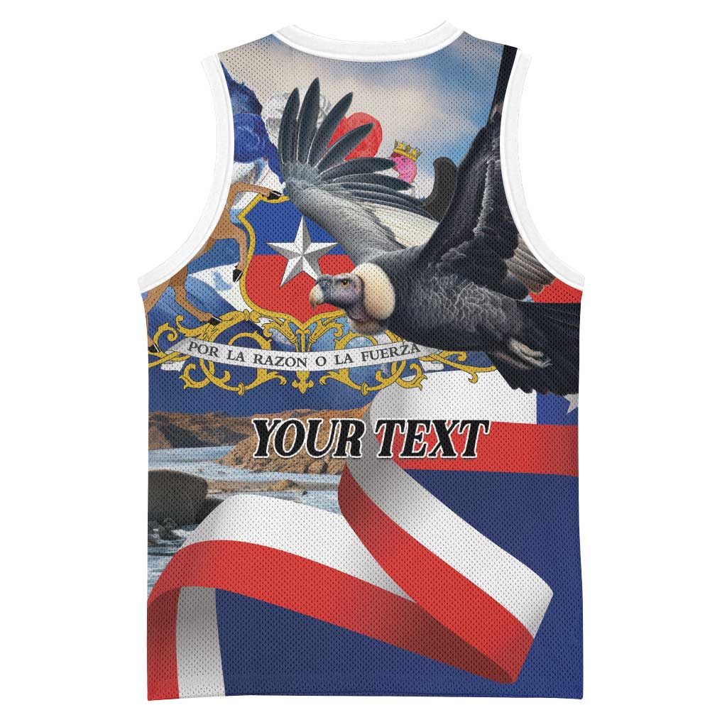 Personalized Chile Independence Day 18th September Basketball Jersey Andean Condor Flying - Wonder Print Shop