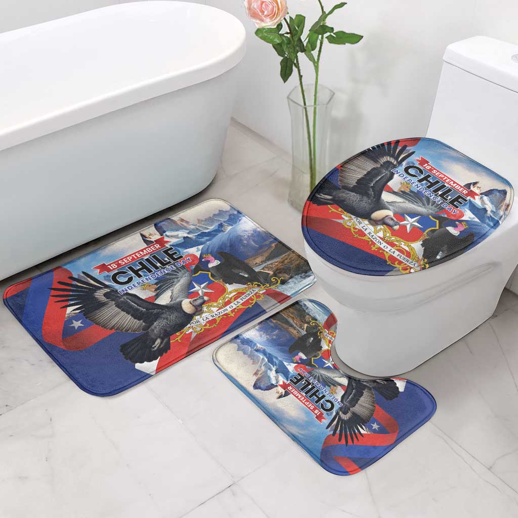 Chile Independence Day 18th September Bathroom Set Andean Condor Flying - Wonder Print Shop
