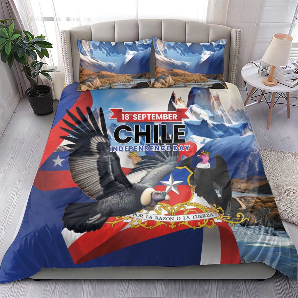 Chile Independence Day 18th September Bedding Set Andean Condor Flying - Wonder Print Shop