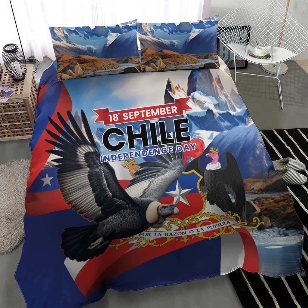 Chile Independence Day 18th September Bedding Set Andean Condor Flying - Wonder Print Shop