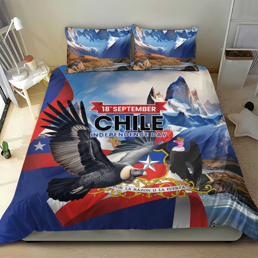 Chile Independence Day 18th September Bedding Set Andean Condor Flying - Wonder Print Shop