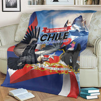 Chile Independence Day 18th September Blanket Andean Condor Flying - Wonder Print Shop