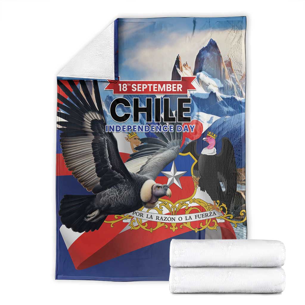 Chile Independence Day 18th September Blanket Andean Condor Flying - Wonder Print Shop