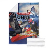 Chile Independence Day 18th September Blanket Andean Condor Flying - Wonder Print Shop