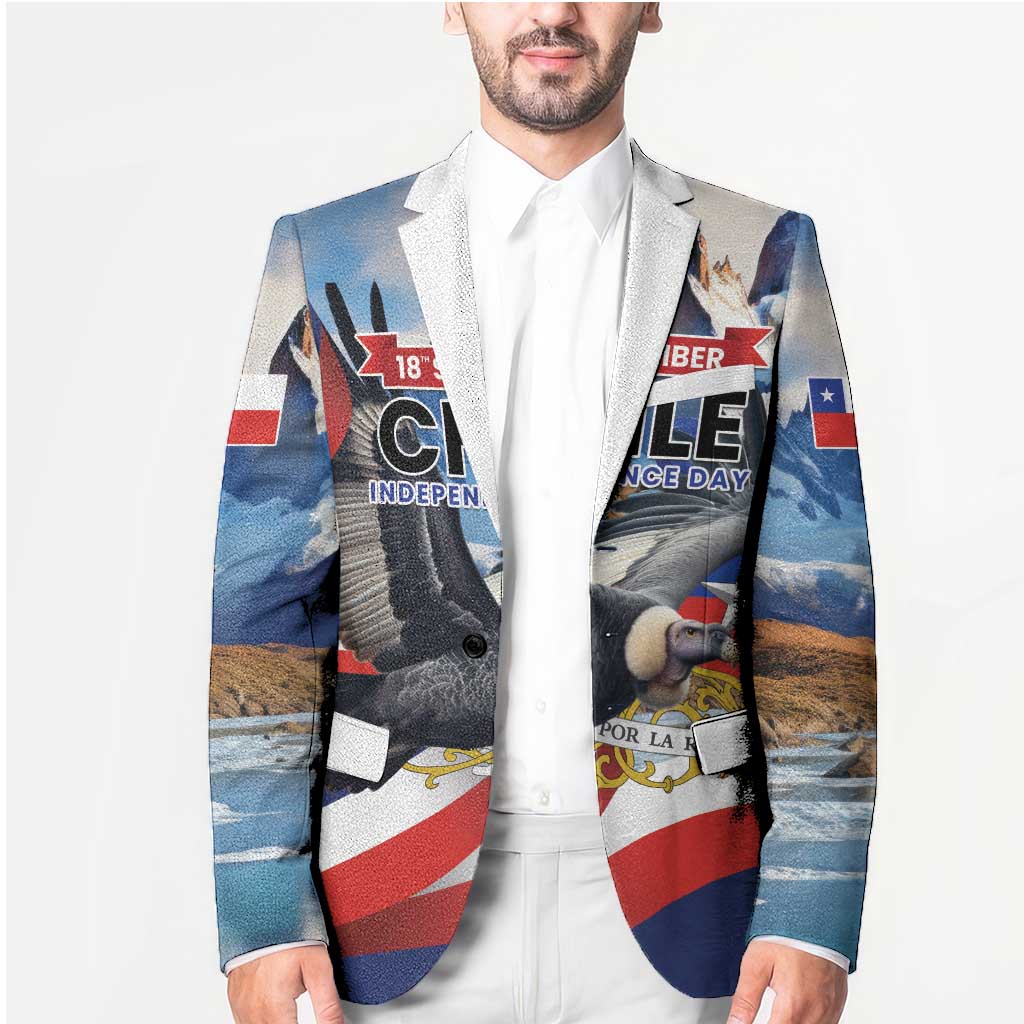 Personalized Chile Independence Day 18th September Blazer Andean Condor Flying - Wonder Print Shop