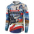 Personalized Chile Independence Day 18th September Button Sweatshirt Andean Condor Flying - Wonder Print Shop