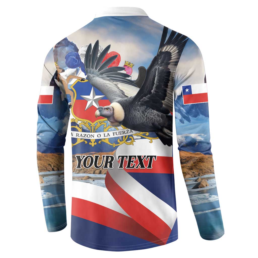 Personalized Chile Independence Day 18th September Button Sweatshirt Andean Condor Flying - Wonder Print Shop