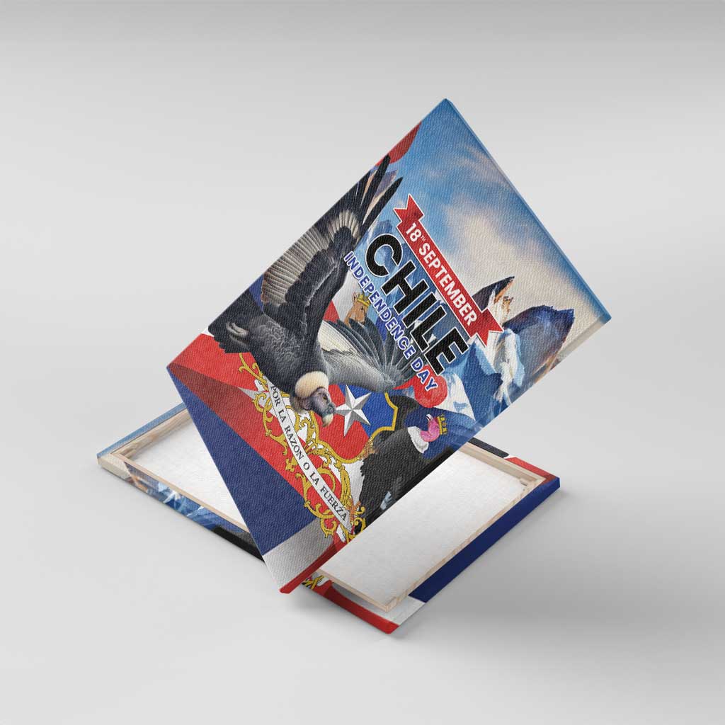 Chile Independence Day 18th September Canvas Wall Art Andean Condor Flying - Wonder Print Shop
