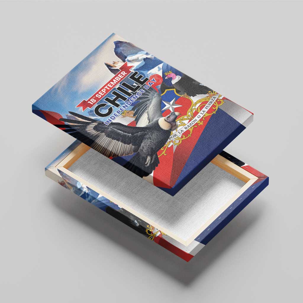 Chile Independence Day 18th September Canvas Wall Art Andean Condor Flying - Wonder Print Shop