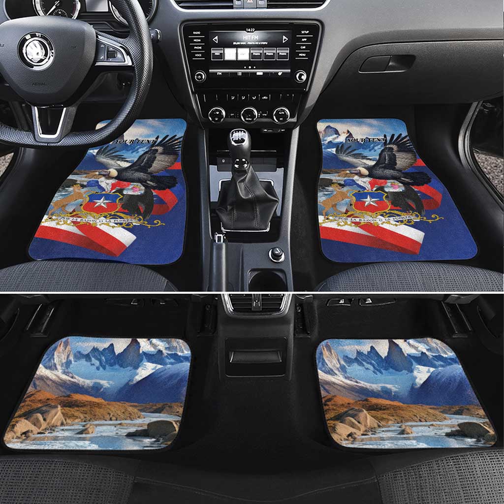 Personalized Chile Independence Day 18th September Car Mats Andean Condor Flying - Wonder Print Shop