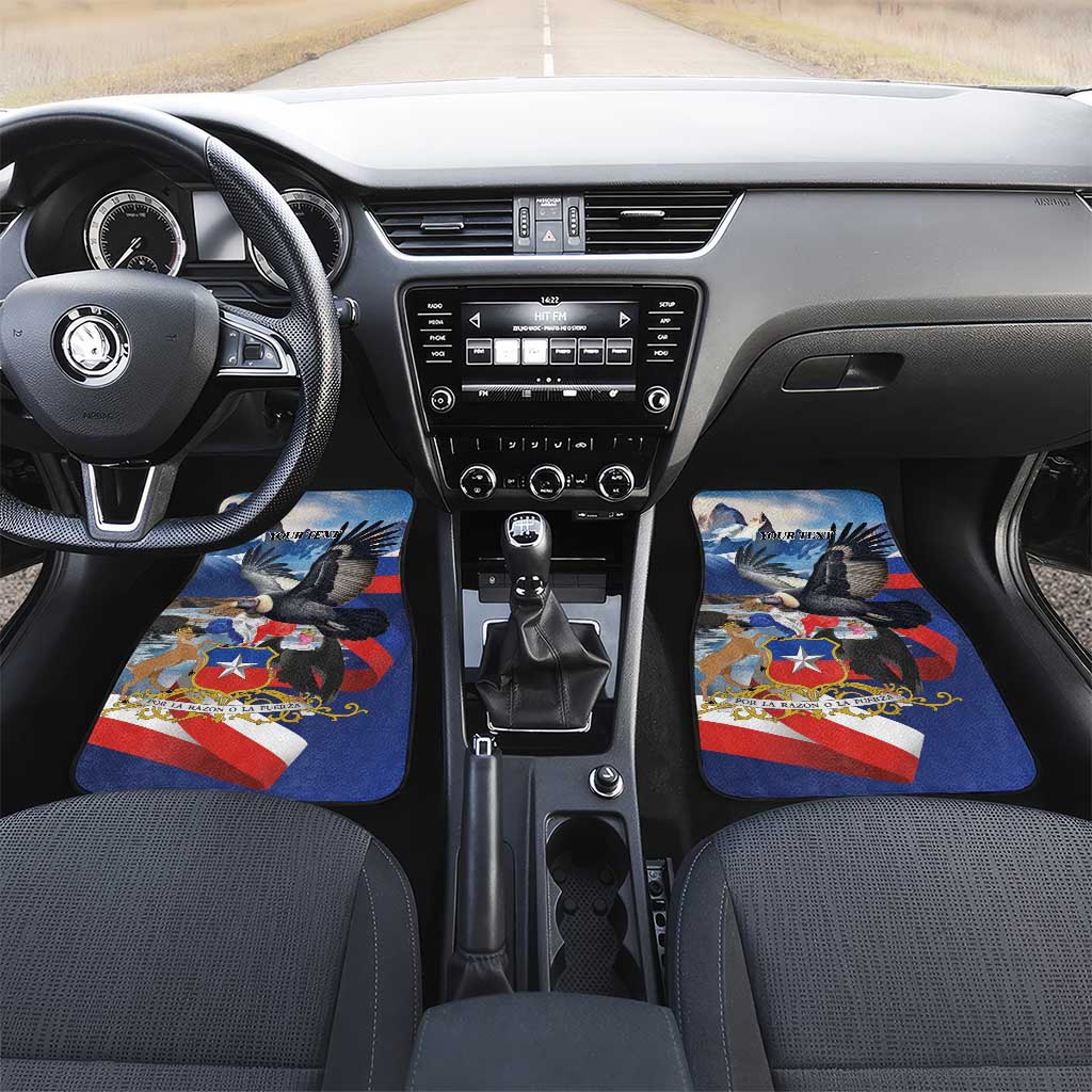 Personalized Chile Independence Day 18th September Car Mats Andean Condor Flying - Wonder Print Shop