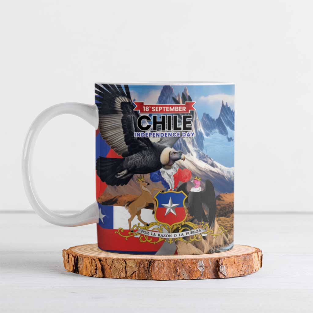 Personalized Chile Independence Day 18th September Ceramic Mug Andean Condor Flying - Wonder Print Shop
