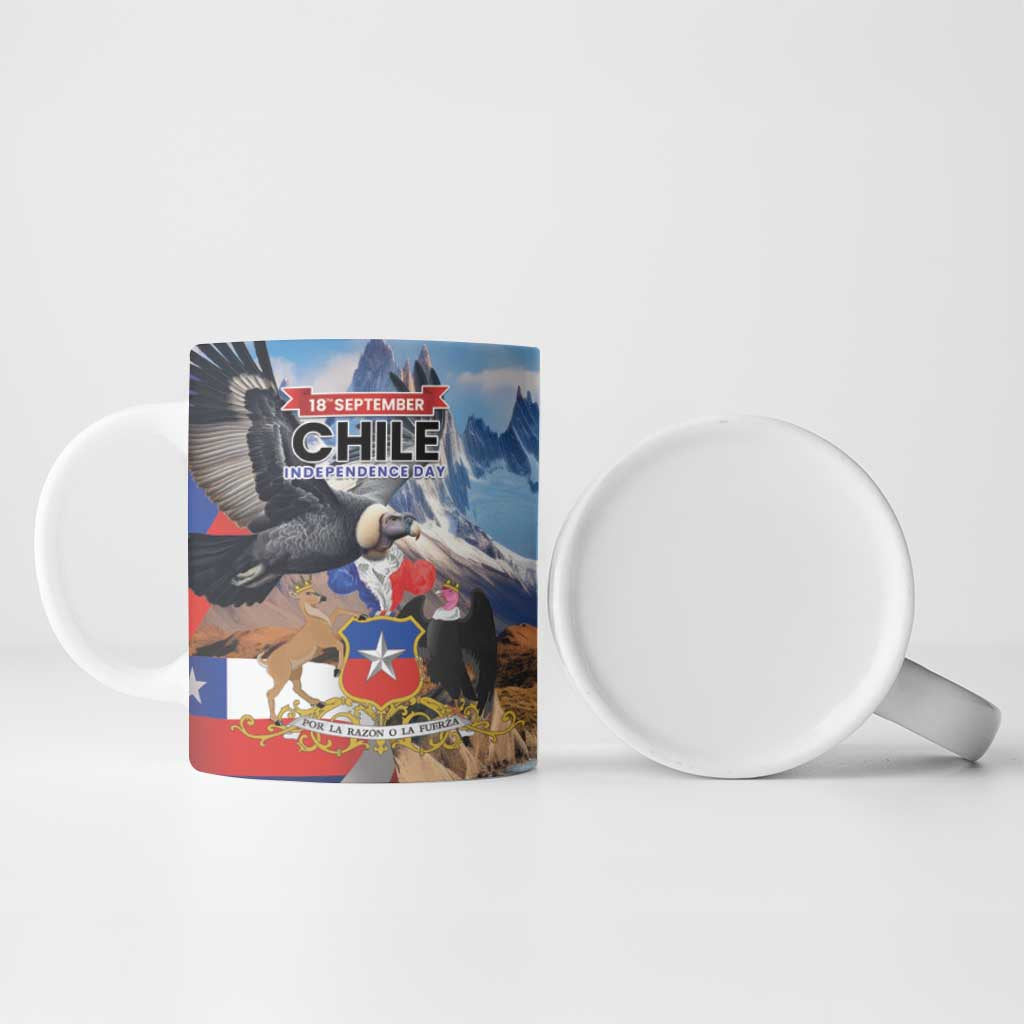 Personalized Chile Independence Day 18th September Ceramic Mug Andean Condor Flying - Wonder Print Shop