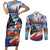 Personalized Chile Independence Day 18th September Couples Matching Short Sleeve Bodycon Dress and Long Sleeve Button Shirt Andean Condor Flying - Wonder Print Shop