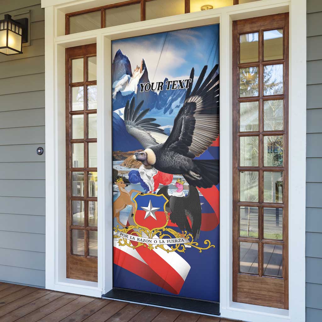 Personalized Chile Independence Day 18th September Door Cover Andean Condor Flying - Wonder Print Shop