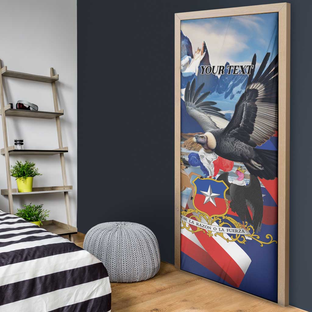 Personalized Chile Independence Day 18th September Door Cover Andean Condor Flying - Wonder Print Shop