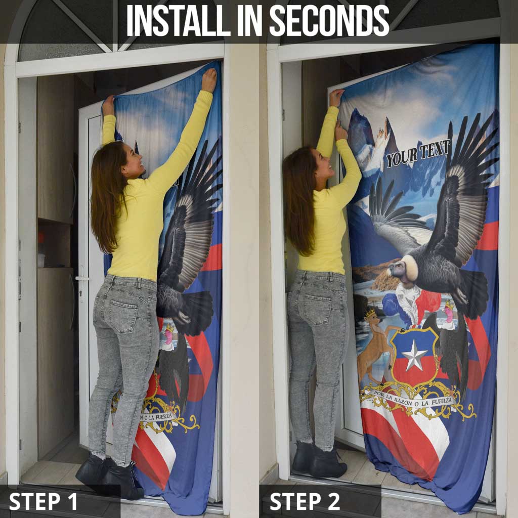 Personalized Chile Independence Day 18th September Door Cover Andean Condor Flying - Wonder Print Shop