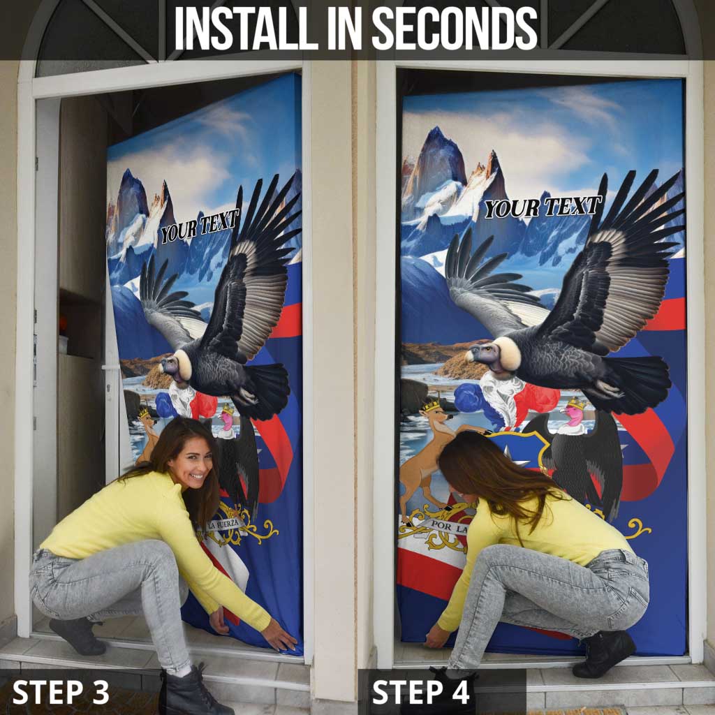 Personalized Chile Independence Day 18th September Door Cover Andean Condor Flying - Wonder Print Shop