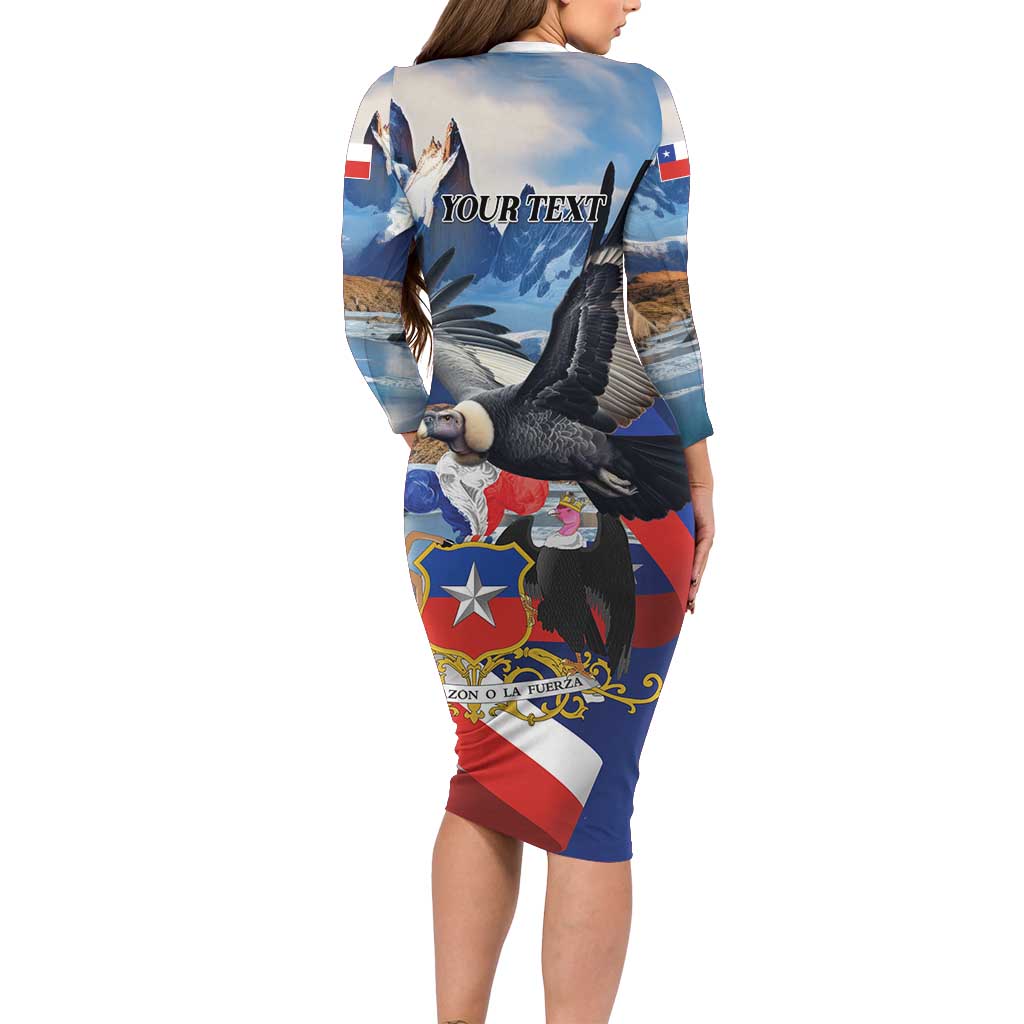Personalized Chile Independence Day 18th September Family Matching Long Sleeve Bodycon Dress and Hawaiian Shirt Andean Condor Flying - Wonder Print Shop