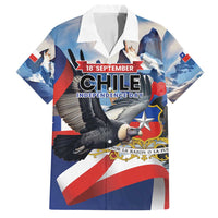 Personalized Chile Independence Day 18th September Family Matching Off Shoulder Short Dress and Hawaiian Shirt Andean Condor Flying - Wonder Print Shop