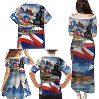 Personalized Chile Independence Day 18th September Family Matching Puletasi and Hawaiian Shirt Andean Condor Flying - Wonder Print Shop